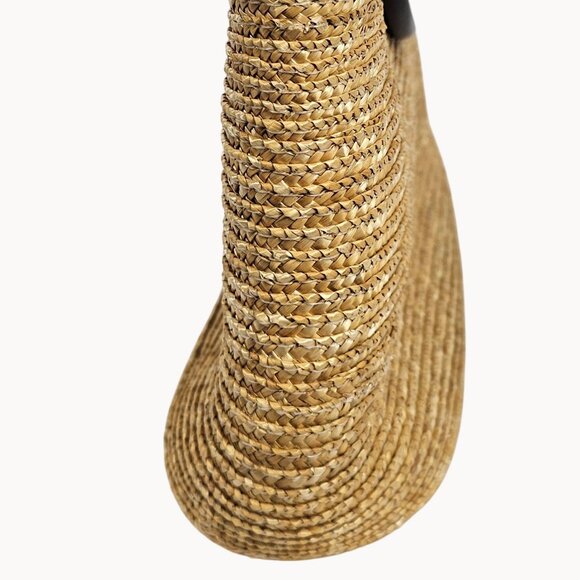 Wicker Wood Handled Handbag Boho Cottagecore Inner Pockets Beach Vacation Trip - Picture 16 of 16